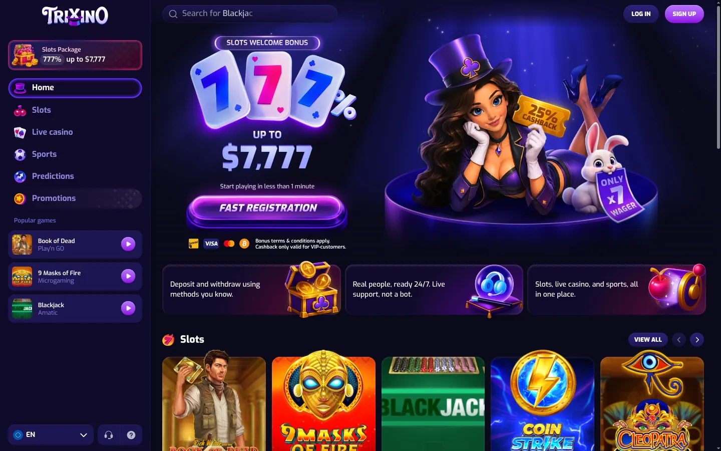 Home page of Trixino