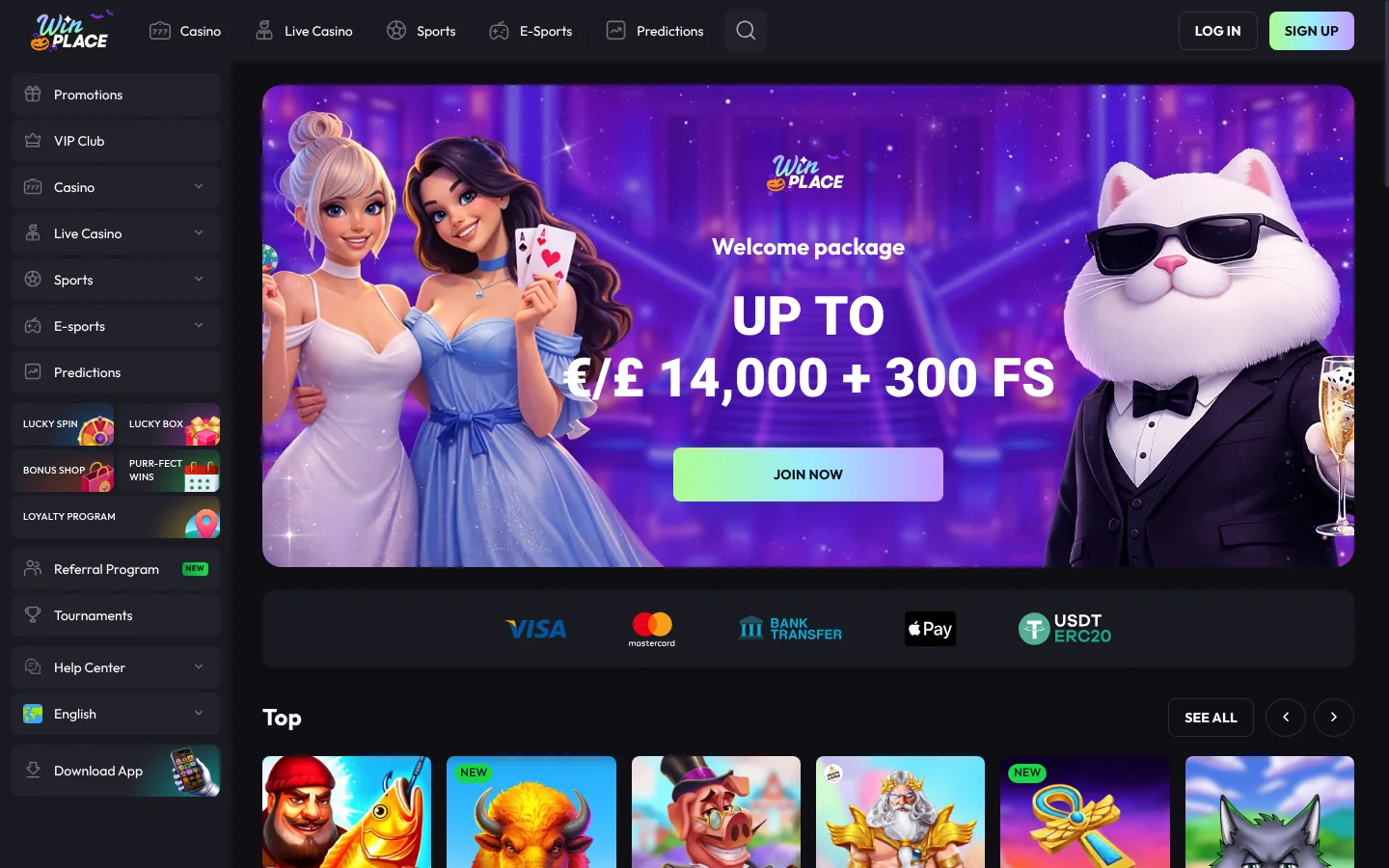 Home page of Win Place
