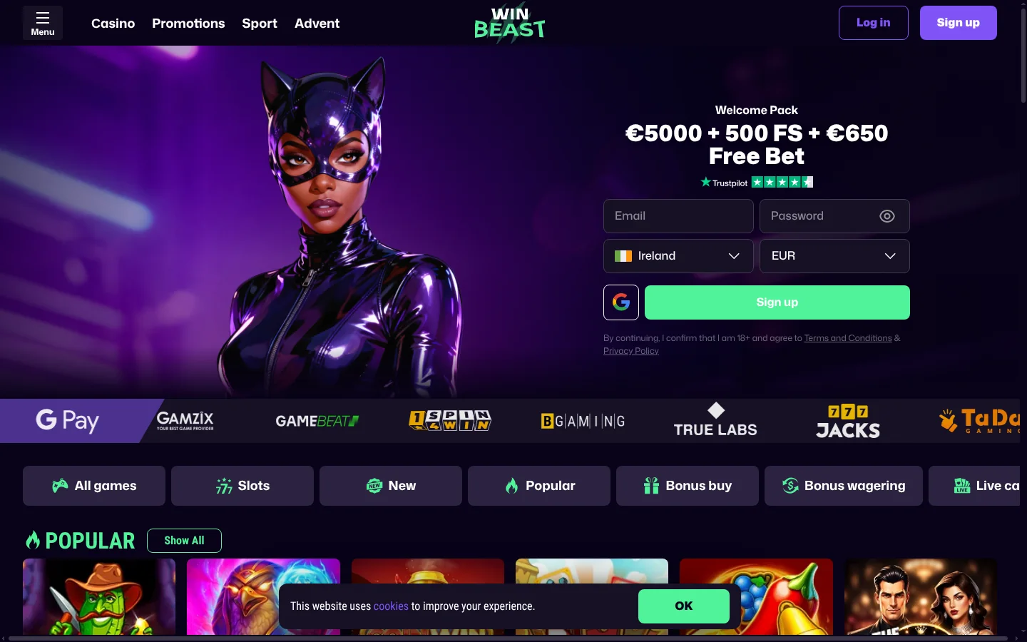 Startseite von WinBeast