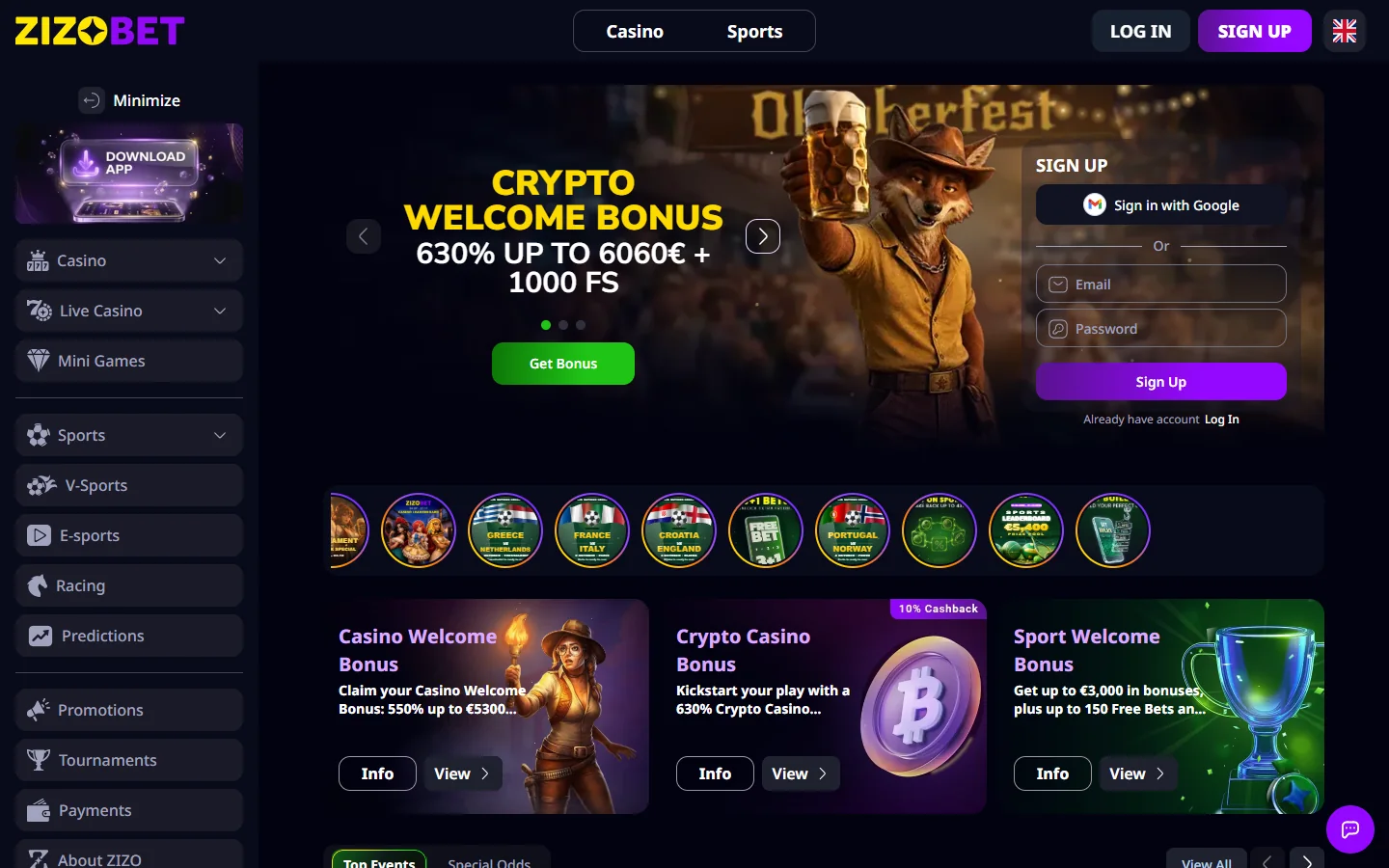 Home page of Zizobet